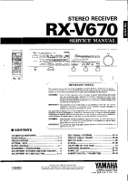 Yamaha RXV-670 - Service Manual 